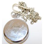 BR(M) nickel cased Guards Pocket Watch by Montine of Switzerland. Has a good quality 17 jewel