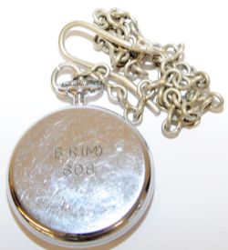 BR(M) nickel cased Guards Pocket Watch by Montine of Switzerland. Has a good quality 17 jewel