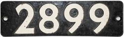 Smokebox Numberplate 2899 to match the previous lot. Ex GWR Heavy Freight 2-8-0 locomotive built
