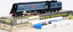 Wrenn 00 Gauge Model Locomotive W2268 Bulleid West Country '34004 Yeovil in blue'. In original box