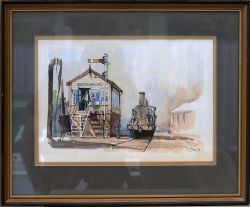 Original Watercolour Painting 'October Sunshine' by Peter Owen Jones, Guild of Railway Artists.