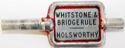 Single Line alloy Key Token WHITSTONE & BRIDGERULE - HOLSWORTHY. Ex LSWR Halwill Junction to Bude