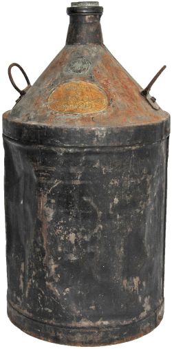 SER Paraffin Container with large brass oval plate 'EMPTY TO THE KENT OIL CO STROOD SER'