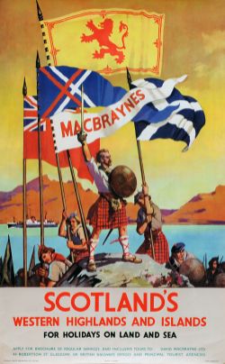Poster David McBrayne Ltd 'Scotland's Western Highland & Islands', anon, double royal size 40 x 25