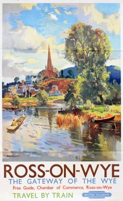 Poster BR(W) 'Ross-On-Wye - The Gateway of The Wye' by Jack Merriott, double royal 25 x 40 inches.