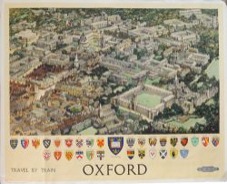 Poster British Railways 'Oxford - Travel By Rail' by Fred Taylor, quad royal 40 x 50 inches.