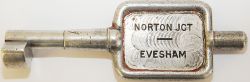 Single Line alloy Key Token NORTON JCT - EVESHAM stamped number 43 on rear. Ex Oxford Worcester &