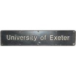 Nameplate University of Exeter, cast aluminium. Ex HST Power Car number 43177 named at Plymouth 01/