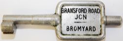 Single Line alloy Key Token 'BRANSFORD ROAD JCN - BROMYARD'. Ex Worcestershire location where the