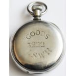 London & South Western Railway Pocketwatch engraved on rear of case 'GOODS 3222 L.S.W.R.'. The