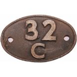 Shedplate 32C Lowestoft Central until July 1962. In ex loco condition.