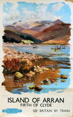 Poster British Railways 'Island of Arran - Firth of Clyde', by Jack Merriott, double royal size 40 x