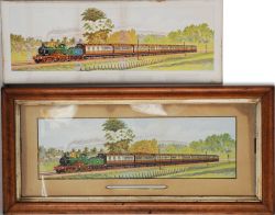 GWR Lithograph 'Cornishman Express Train' with Lord Of The Isles pulling a rake of 9 Clerestory