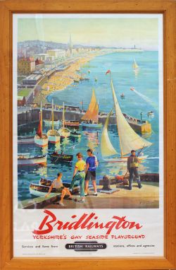 Poster British Railways 'Bridlington - Yorkshire's Gay Seaside Playground' by George Ayling double