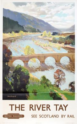 Poster BR(Sc) 'The River Tay - See Scotland by Train' by Jack Merriot, double royal 25 x 40