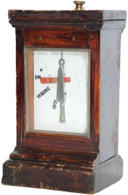 Mahogany Cased Home Signal Indicator, used by the GWR;  Complete with lightening conductor. In