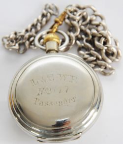 London & South Western Railway Pocketwatch engraved on rear of case 'L&SWR No 2577 Passenger'. The