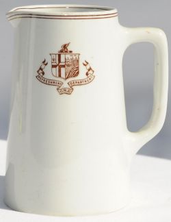 GWR One pint Milk Jug. Refreshment Dept Twin Shield measuring 5.5 inches tall and 3 .75 inches