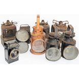 A miscellany of Lamps and spares to include 8 in total and 2 spare lenses, there are: x2 BR 3 aspect