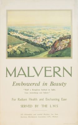 Poster LMS 'Malvern - Embowered In Beauty - Half a Kingdom bathed in light, Lies stretching out