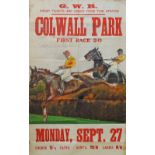 Poster GWR  Horse Racing 'Colwall Races - Monday Sept 27th' double royal 40 x 25 inches. Superb