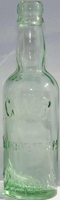 GWR Refreshment Department Swindon Clear Beer Bottle, stands 9 inches tall and is free from cracks