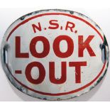 NSR oval enamel 'Look Out Armband'. In excellent condition. Rare