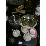 A miniature Noritake tea pot and pair of