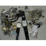 A collection of various wristwatches, wa