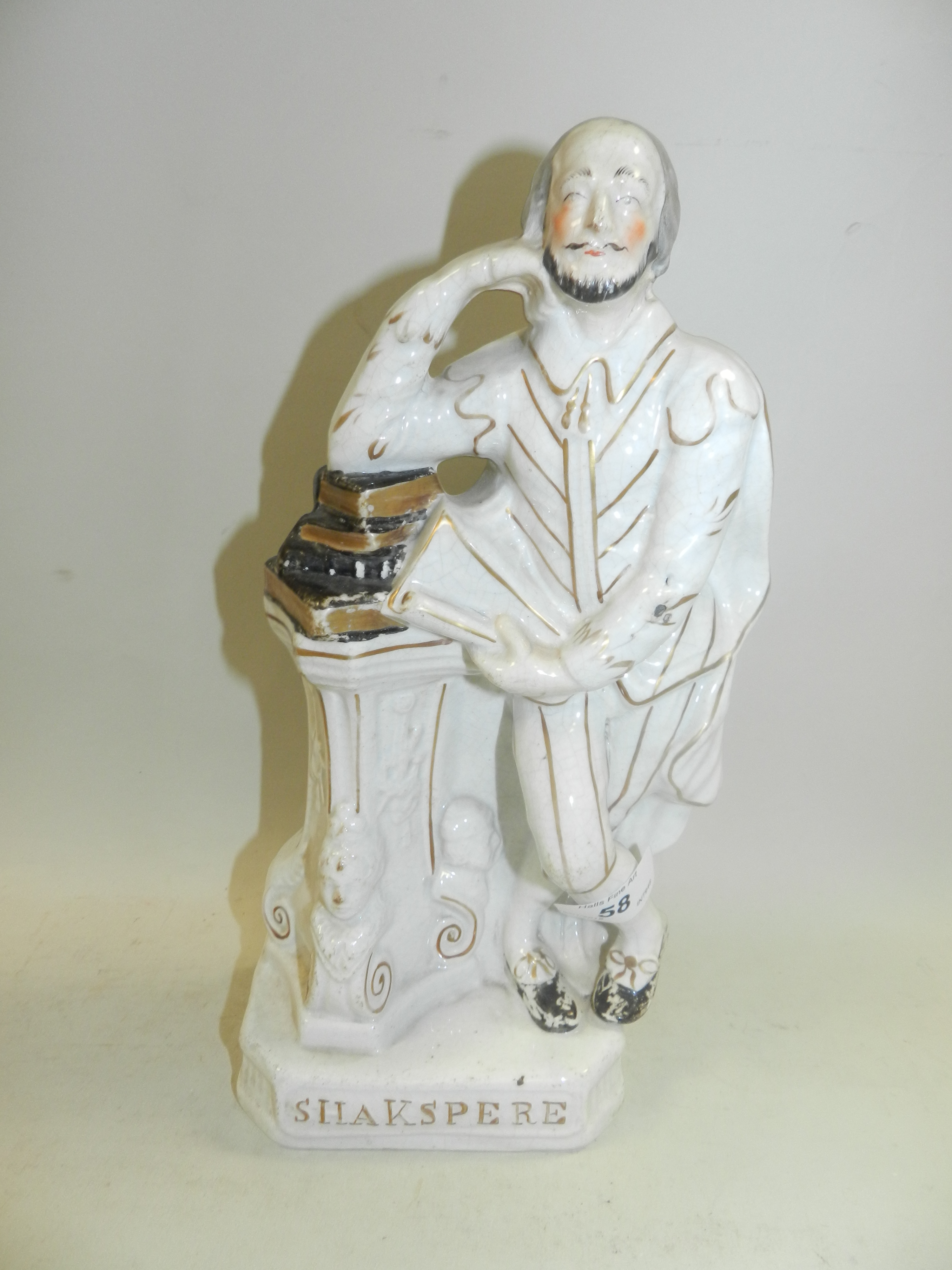 A Staffordshire 'Shakespeare' figure, mo