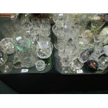 A quantity of glass ware, to include bra