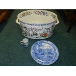 A Davenport chinoiserie printed pottery