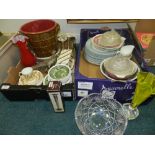 Household ceramics and glassware to incl