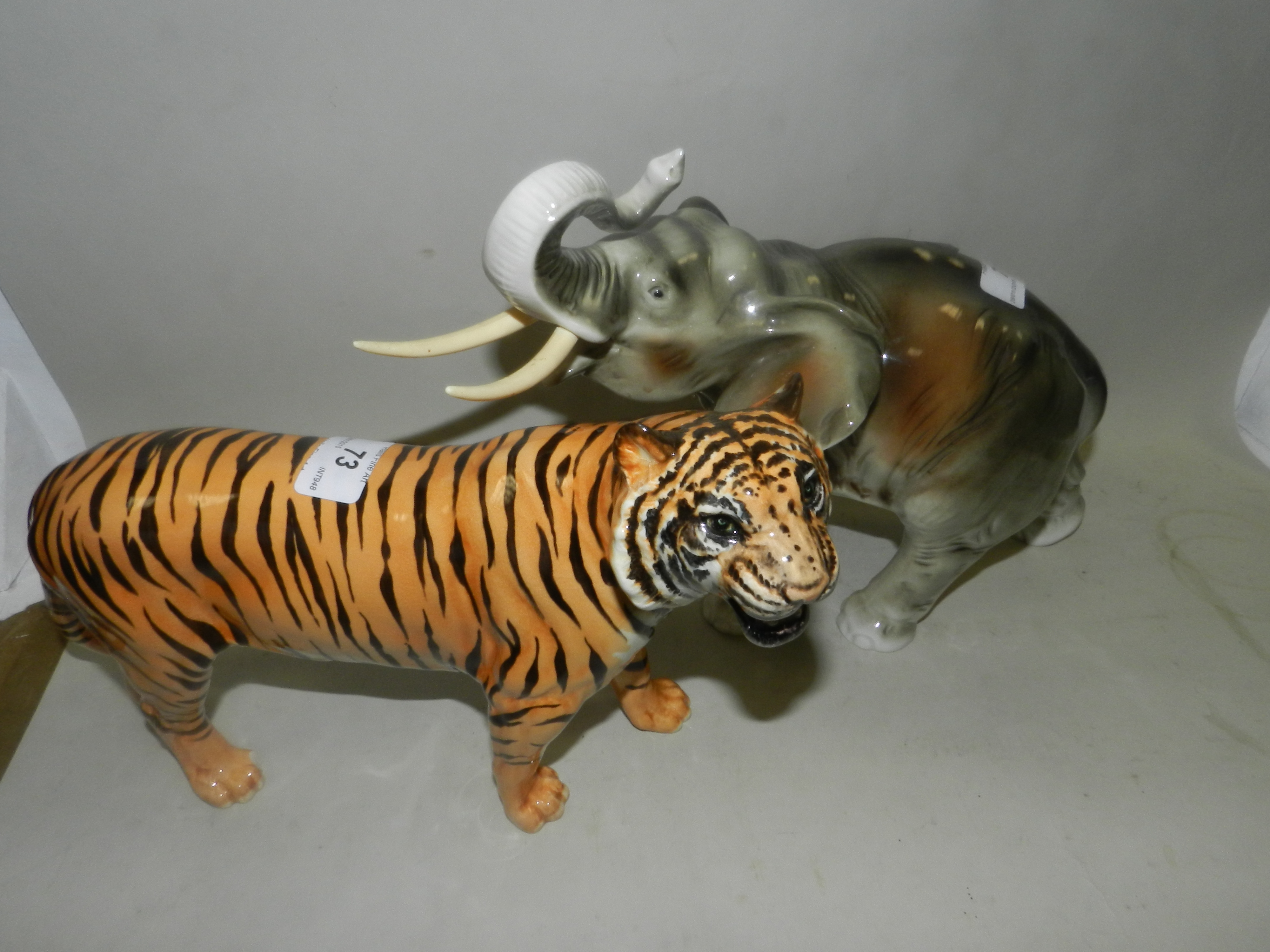 A Beswick Tiger, modelled with teeth bar