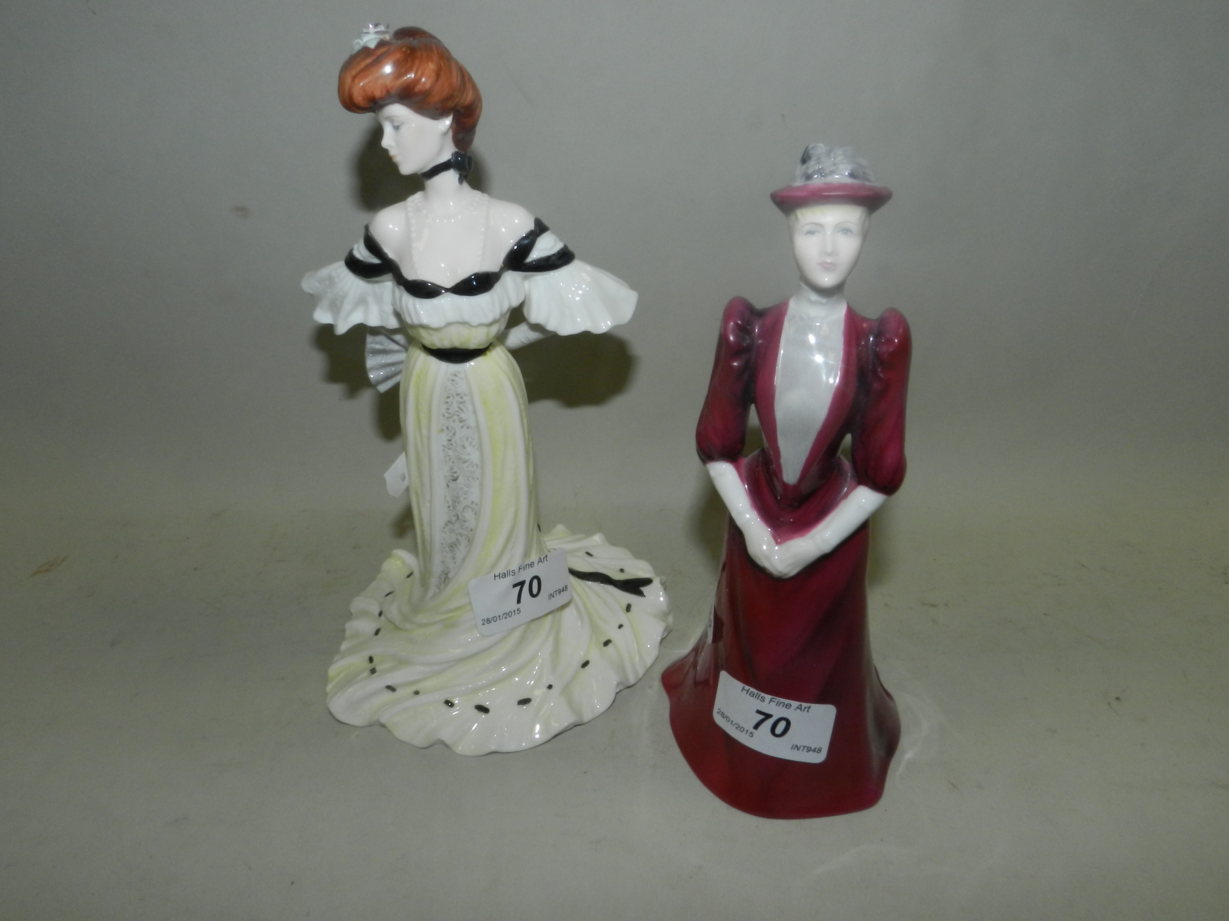 Two Coalport figures of ladies, to inclu