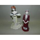 Two Coalport figures of ladies, to inclu