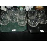 A set of twelve glass finger bowls or ri