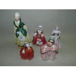 A group of five models of ladies, to inc