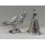 A continental silver bell shaped figure