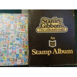 A collection of stamp albums.