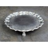 A Victorian silver waiter, William Mouls