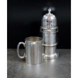 An Edwardian silver sugar caster, Sibray