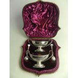 A cased pair of Victorian silver Adams s