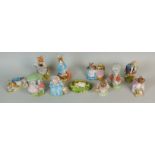 A collection of eleven Royal Albert Beatrix Potter figures, comprising 'Timmy Willie Sleeping',