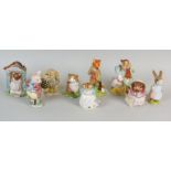 A collection of Royal Albert Beatrix Potter figures, comprising 'Jemima Puddleduck with a Foxy