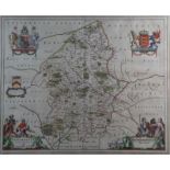 A Blau (Joannes) Amsterdam, circa 1645-1648 double page engraved hand coloured map of
