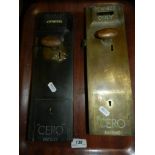 Two Cero patent pennies only brass toilet locks