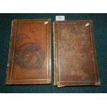 Two leather bound volumes, 'The Gardener's and Botanist's Dictionary' by Philip Miller in 2 volumes,