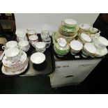 A quantity of Spode Copelands Ruskin China teawares together with Wedgwood two cups, two saucers,