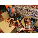 A selection of toys, figures and games, majority Star Trek, and also some Lost in Space figures,